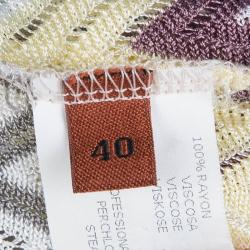 Pre Owned Missoni Multicolor Knit Chevron Pattern Sleeveless Dress S