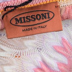 Pre Owned Missoni Multicolor Perforated Knit Patterned Sleeveless Dress S