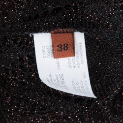 Pre Owned Missoni Black Perforated Lurex Knit Sheer Dress S