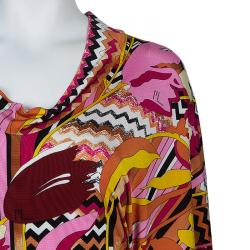 Pre Owned Missoni Multicolor Short Sleeve Top M