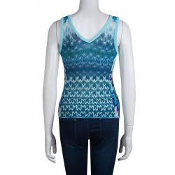 Pre Owned Missoni Multicolor Lurex Knit Sleeveless Top S