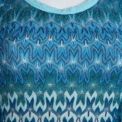 Pre Owned Missoni Multicolor Lurex Knit Sleeveless Top S