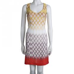 Pre Owned Missoni Multicolor Argyle Pattern Sleeveless Knit Dress S
