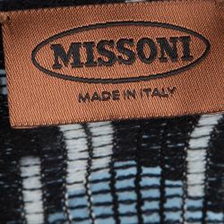 Pre Owned Missoni Monochrome Knit Contrast Lining Detail Backless Dress S