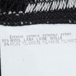 Pre Owned Missoni Monochrome Knit Contrast Lining Detail Backless Dress S