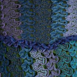 Pre Owned Missoni Multicolor Lurex Knit Strapless Maxi Dress S