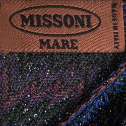 Pre Owned Missoni Mare Multicolor Lurex Knit Kaftan Tunic M