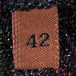 Pre Owned Missoni Mare Multicolor Lurex Knit Kaftan Tunic M