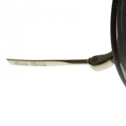 Pre Owned نظارة شمسية ميو ميو SMU 10R  غليتر براق سوداء مستديرة