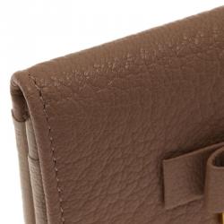 Pre Owned Miu Miu Two Tone Madras Leather Bow Detail Wallet 