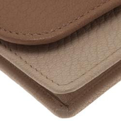 Pre Owned Miu Miu Two Tone Madras Leather Bow Detail Wallet 