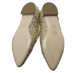 Miu Miu Gold Glitter Lace Up Oxfords Size 37