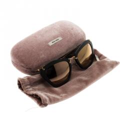 Miu Miu Gold SMU04Q Cat Eye Sunglasses