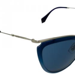 Pre Owned Miu Miu Blue SMU51P Retro Cat Eye Sunglasses