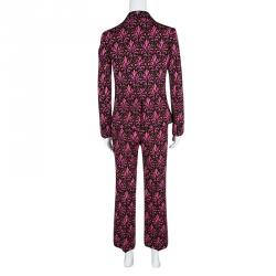Miu Miu Fall'12 Pink Floral Printed Jacquard Pant Suit S