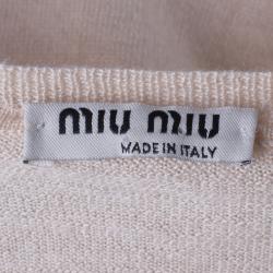Miu Miu Beige Knit Top S