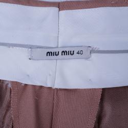 Miu Miu Peach Wide Leg Trousers M