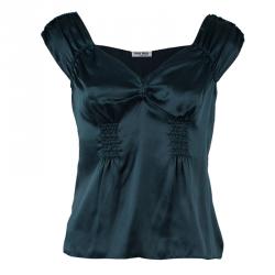 Miu Miu Black Satin Top M