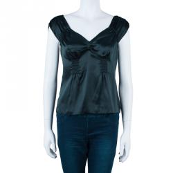 Miu Miu Black Satin Top M