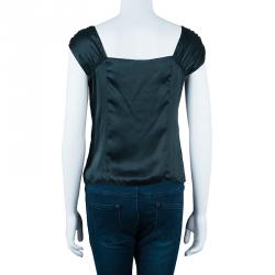 Miu Miu Black Satin Top M