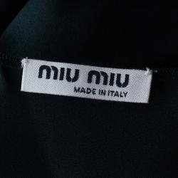Miu Miu Black Satin Top M