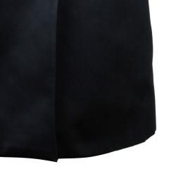 Miu Miu Black Satin Runway Coat M