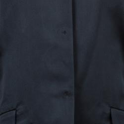 Miu Miu Black Satin Runway Coat M