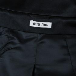 Miu Miu Black Satin Runway Coat M