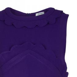 Miu Miu Purple Scalloped Dress M