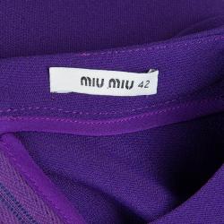 Miu Miu Purple Scalloped Dress M