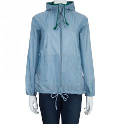 Miu Miu Light Blue Nylon Raincoat S