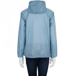Miu Miu Light Blue Nylon Raincoat S