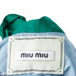 Miu Miu Light Blue Nylon Raincoat S