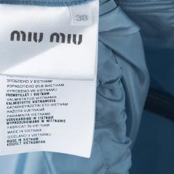 Miu Miu Light Blue Nylon Raincoat S
