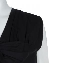 Miu Miu Black Bow Detail Sleeveless Cotton Dress L