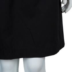 Miu Miu Black Bow Detail Sleeveless Cotton Dress L