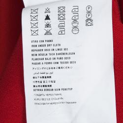 Miu Miu Red Backless Tie Detail Cap Sleeve Godet Dress S