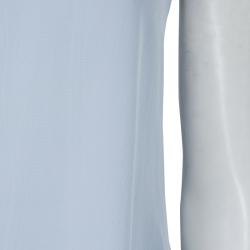 Miu Miu Grey Contrast Bib Detail Sleeveless Blouse  M