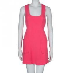 Pre Owned Miu Miu Pink Crossback Mini Dress S