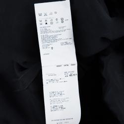 Pre Owned فستان ميو ميو أسود بطيات وحزام أكمام قصيرة S