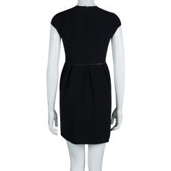 Miu Miu Black Cap Sleeve Belted Dress S