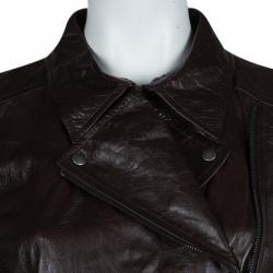 Miu Miu Dark Brown Leather Jacket L