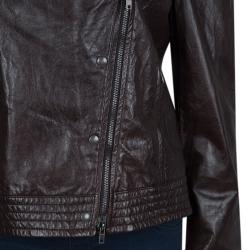 Miu Miu Dark Brown Leather Jacket L