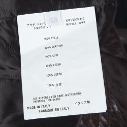Miu Miu Dark Brown Leather Jacket L