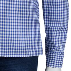 Pre Owned Miu Miu Blue Gingham Checked Long Sleeve Buttondown Cotton Shirt S