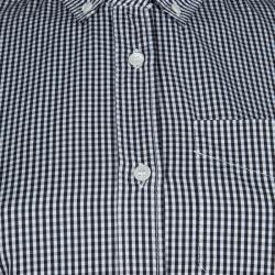 مملوكة مسبقًا Miu Miu Black Gingham Checked Long Sleeve Buttondown Cotton Shirt S