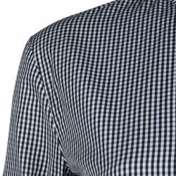 مملوكة مسبقًا Miu Miu Black Gingham Checked Long Sleeve Buttondown Cotton Shirt S