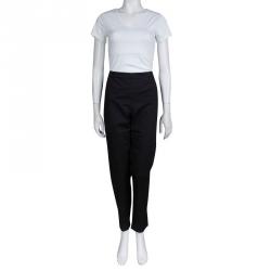 Miu Miu Black Cotton Straight Fit Trousers XL