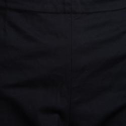 Miu Miu Black Cotton Straight Fit Trousers XL