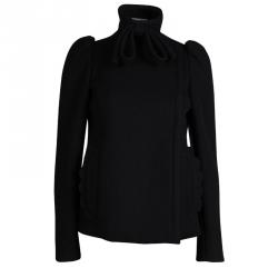 Miu Miu Black Wool Bow Detail Jacket S